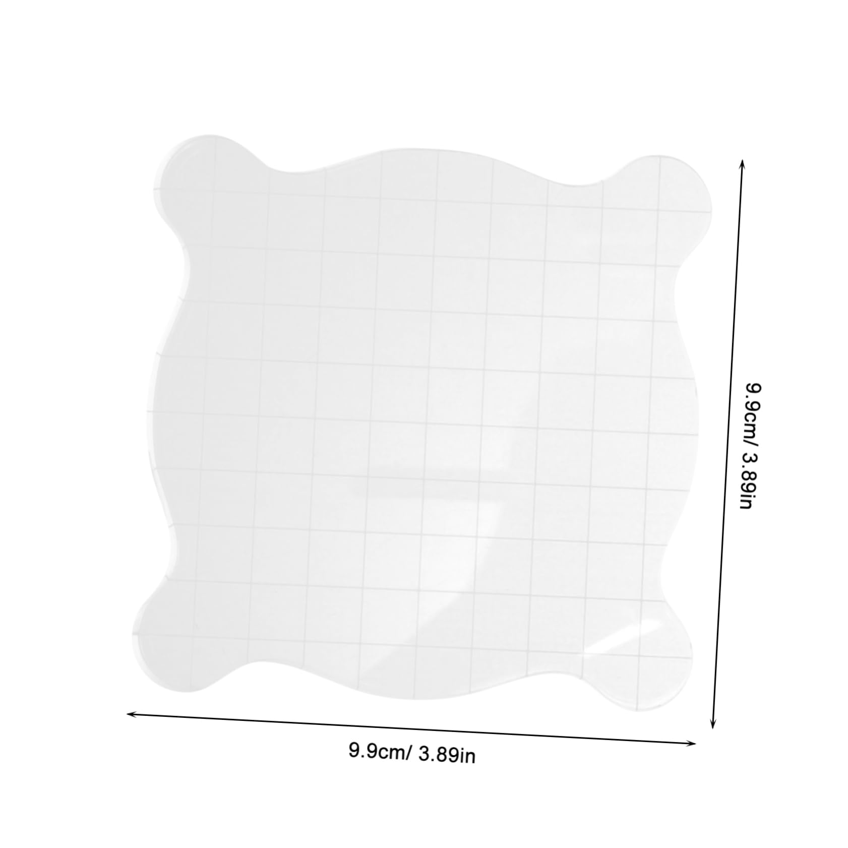 VILLCASE Acrylic Stamping Blocks Set 4pcs Stamp Blocks Grid Lines for DIY Projects Flower Stamps for Cards