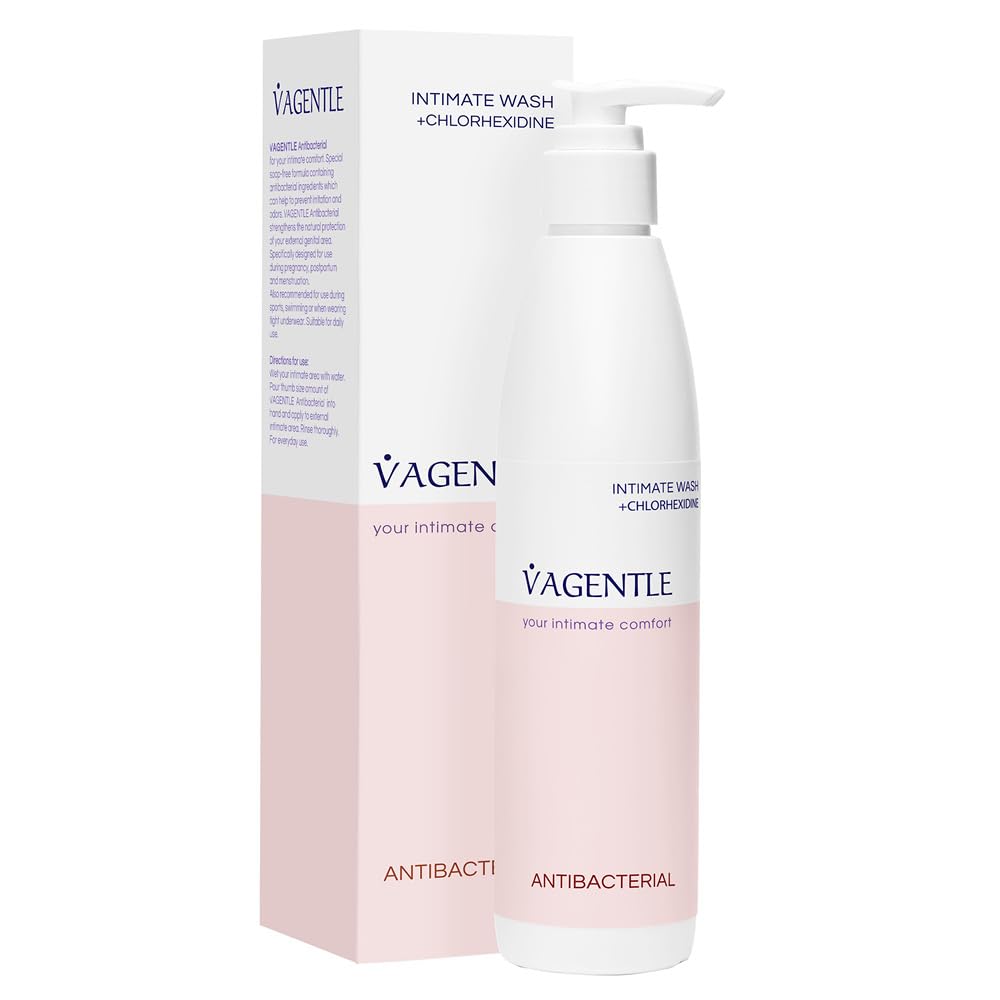 Detergente Intimo Antibatterico con Clorexidina, per un Effetto Antibatterico Potente, Protezione da Infezioni e Odori, pH Bilanciato e Senza Sapone, Delicato per Uso Quotidiano, 250 ml