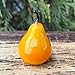 Orange Glass Pear Figurine – Hand-Blown Murano-Style Fruit – Art Glass Pear Ornament for Kitchen Shelf or Table – Collectible Paperweight & Easter Gift