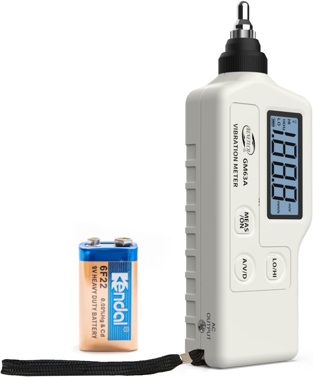 Portable LCD Vibration Analyzer Tester Meter Vibrometer Gauge Tester Analyzer 0.1-199.9m/s Vibration Tester Analyzer for HVAC, Motors, Engines, Generator
