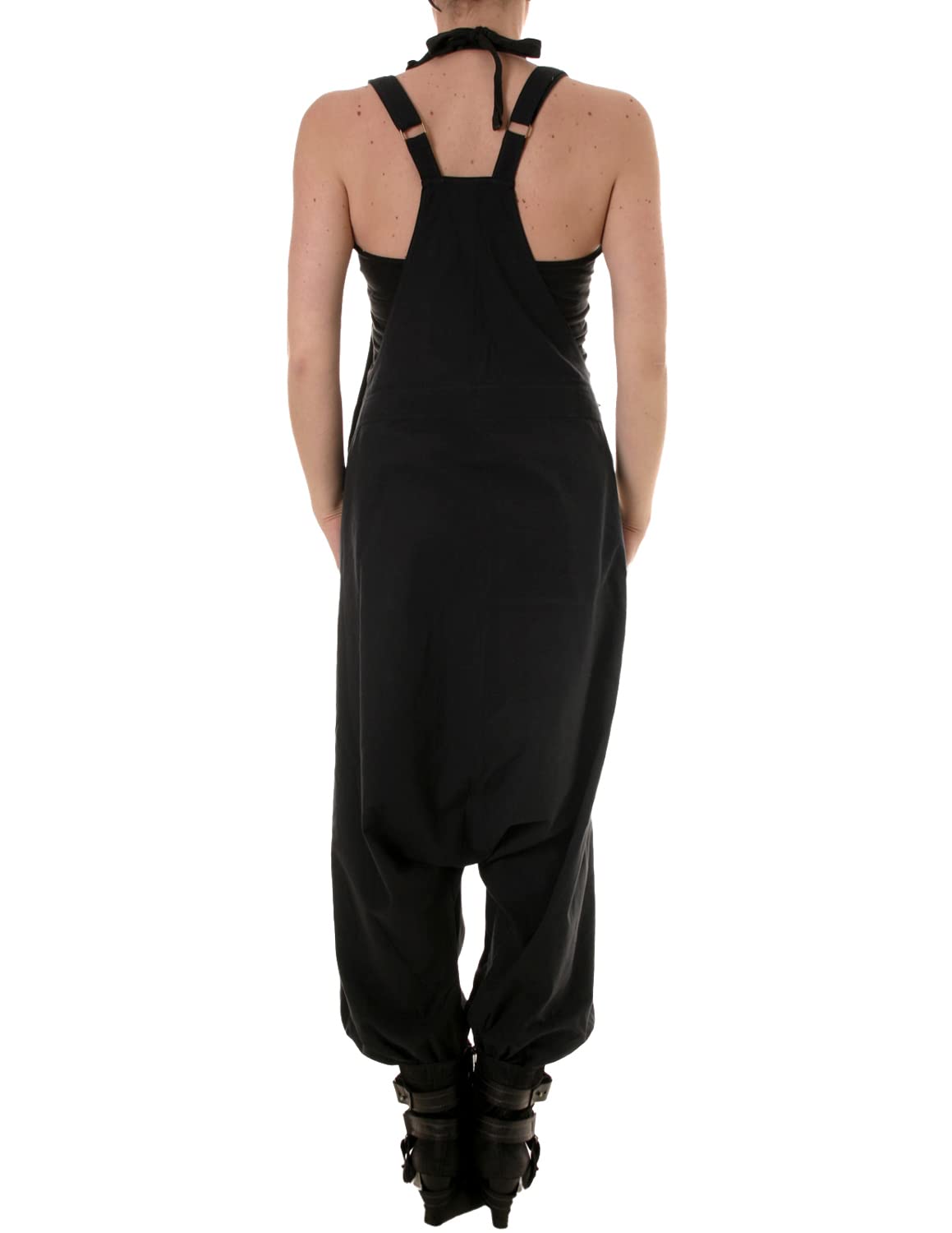 Vishes - Alternative Bekleidung - Legere Damen Latzhose Haremshose Sommerhose Overall Baumwolle
