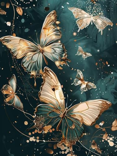 Pintura por numeros kit manualidades adultos DIY contra el estres lienzo mariposa 90x120cm