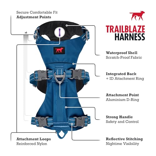 Tuff Pupper Escape Proof Dog Harness for Extra Large Dogs | No Pull Lightweight Adjustable Harness | No Escape Multifunctional Outdoor Pet Gear | Strong Durable Breathable | Secure Comfortable Fit