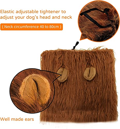 Dog Halloween Costumes Lion Mane For Dog Halloween Party Realistic And Funny Lion Wig Clothes For Large Medium Sized Dogs For Cosplay #TOP4