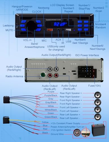 Radio para Auto Bluetooth Single DIN con Control y Manos Libres miniatura 4