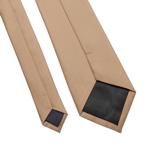 Image of DecTwig Men's Ties Solid Color Formal Neckties 3.15 inch (8CM) Black Ties For Men