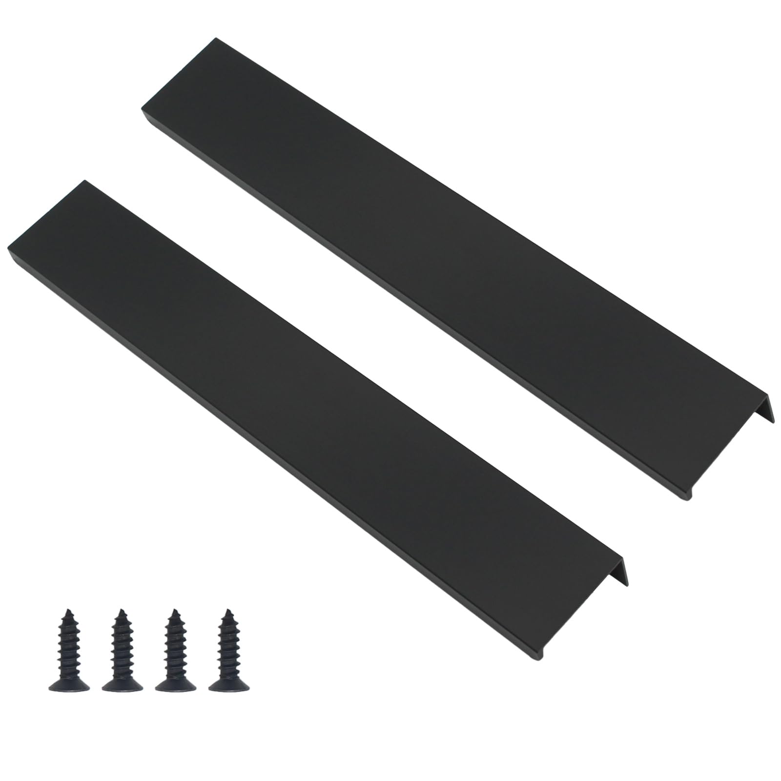 Black Cabinet Handles - 30 Pack Finger Pulls -11