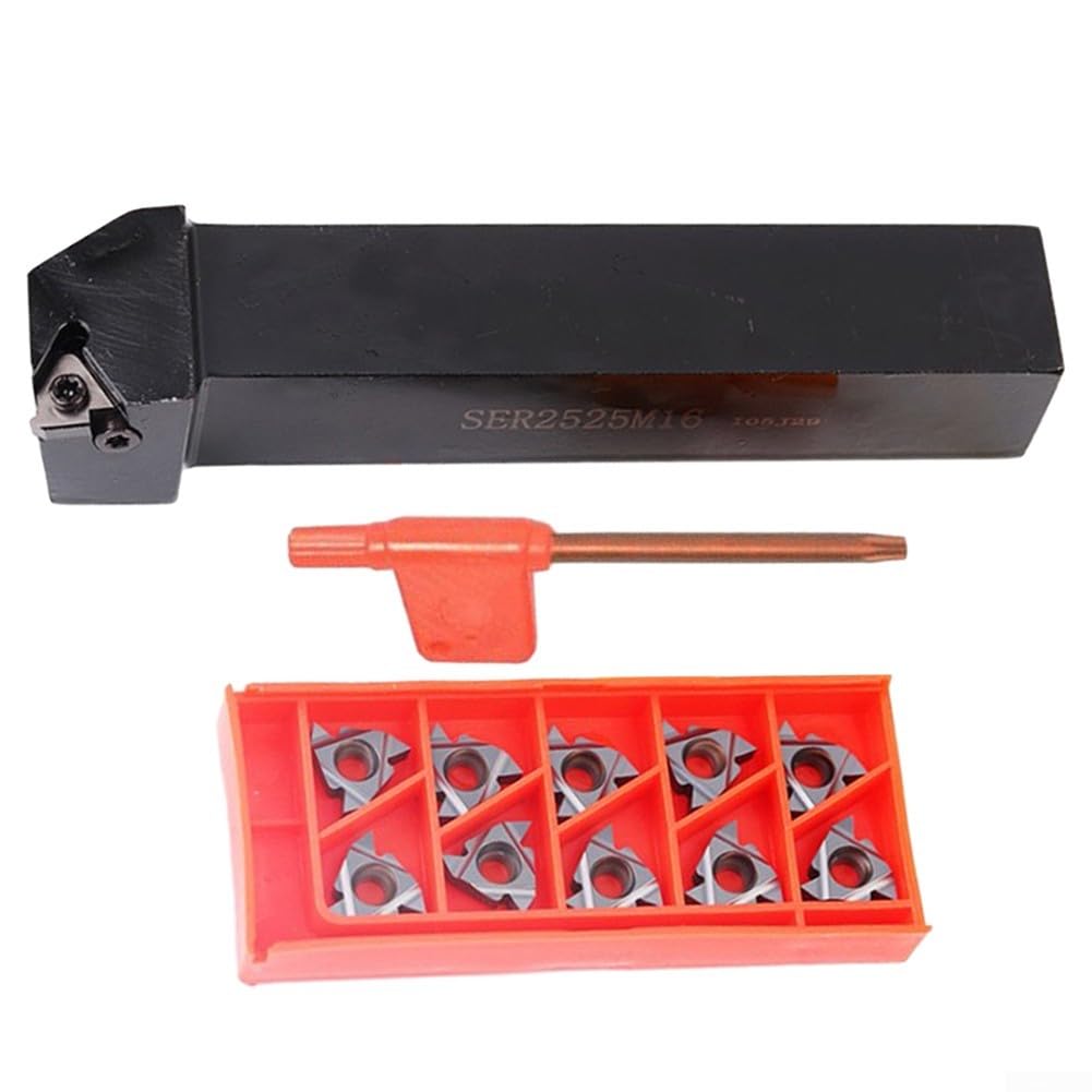 SER2525M16 porte-outil CNC anti-vibration avec 10 lames 16ER
