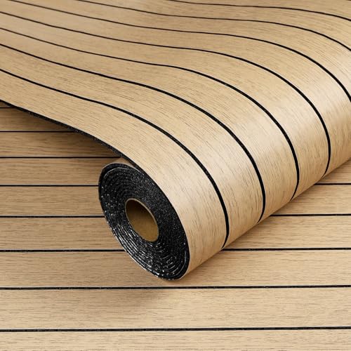 Livelynine Grueso Papel Pintado Efecto Madera Listones 3D 60CMx3M Papel Tapiz Paredes Habitacion Salon Pasillo Impermeable Revestimiento Pared Madera Natural Oficina Panel Decorativo Pared Adhesivo