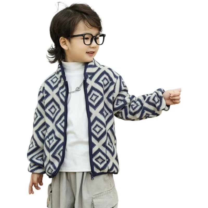 Kids Toddlers Outdoor Polar Fleece Full-Zip Jacket Outwear Coat for 2 to 7 Years