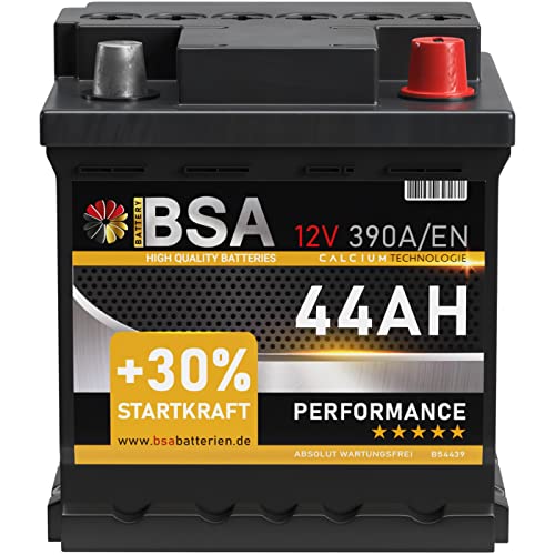 BSA Autobatterie 12V 44AH 390A/EN Starterbatterie ersetzt 45Ah 50Ah 46Ah 40Ah BSA Autobatterie 12V 44AH 390A/EN Starterbatterie ersetzt 45Ah 50Ah 46Ah 40Ah