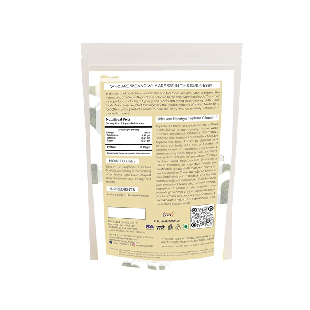 Namhya Triphala Powder | Digestion & Bowel Regularity Support | 100g