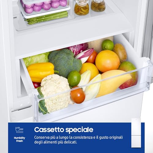 Samsung EcoFlex RB33B610EWW/EF Frigorifero Combinato, Tecnologia SpaceMax, Total No Frost, All Around Cooling, Motore Digital Inverter Garantito 20 Anni, 344 L, LxAxP: 59,5 x 185,3 x 65,8 cm, Bianco - Immagine 4
