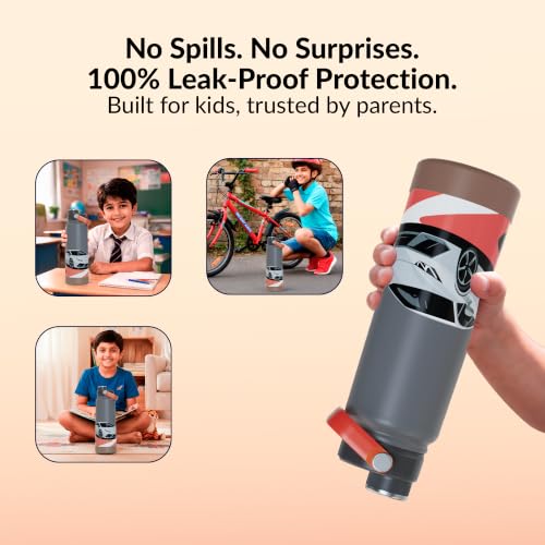 Image of Rabitat Hyde Personalized Vacuum Insulated Stainless Steel Water Bottle 1000 ml | Double Wall Vacuum Insulation |18 /8 Food Grade Steel | Leak Proof | Wide Mouth | Ring Handle | BPA Free | Turbo Rush