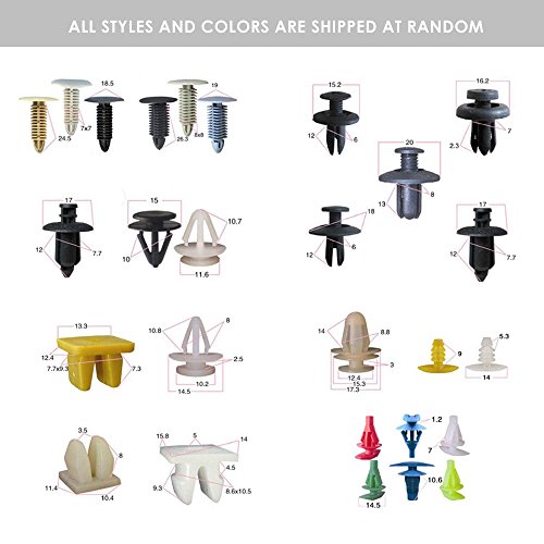 Sangmei Pino de pressão de plástico para carroçaria Rebite Fixadores Kit de sortimentos de clipes de