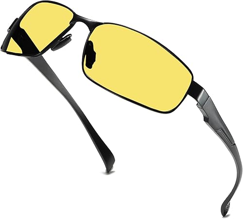 laureles Full Reader - Lentes de sol polarizados de visión nocturna para hombre, marco de metal vintage, anteojos de lectura cuadrados para conducir