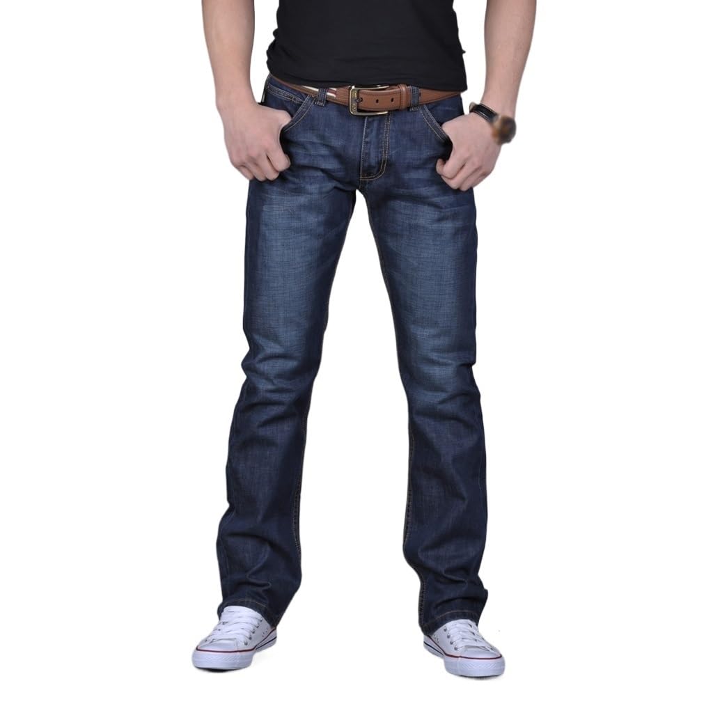 JSEIAJB Straight Fit Jeans Youth Mid Rise Mens Long Pants 39