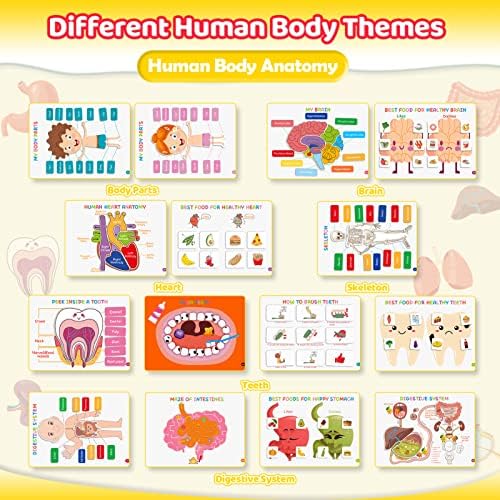 Toys for 3-8 Year Old Boys Girls, Luckades Busy Book Activity Book for Kids Age 3-5 Birthday Gift Educational Toys for Kids Age 3-8 Human Body Book Preschool Learning Toys for 3-8 Year Old Kids 2 517XDso s0L. AC