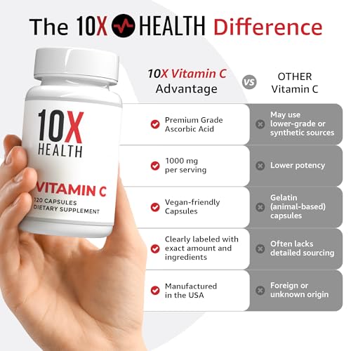 Image of 10X Health Vitamin C 1000mg - 120 Capsules