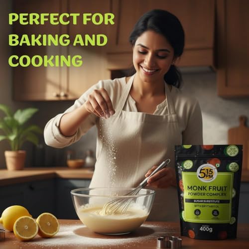 Image of 5:15PM MonkFruit Powder Complex with Erythritol 400g Pouch | Monk Fruit Powder Complex I MonkFruit I Monk Fruit For Cooking & Baking