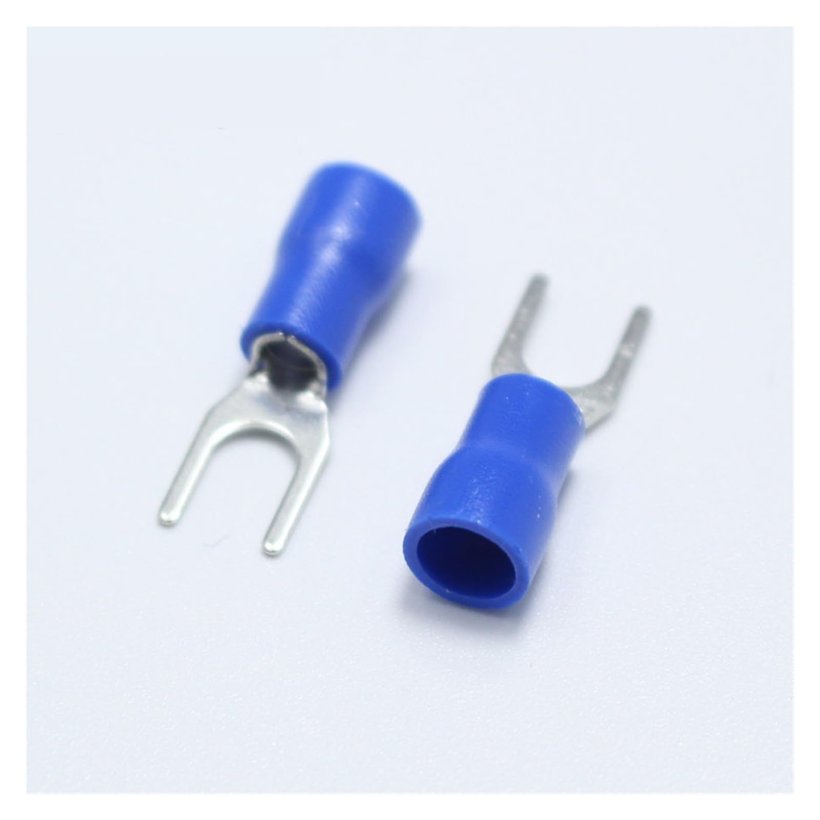DSZUJTYROP 10pcs Y/U Type Crimp Terminal 6.3 Female Pre-insulated Electrical Connector for 16AWG - 14AWG Wire /1.5-2.5mm2 Cable IMax=27A