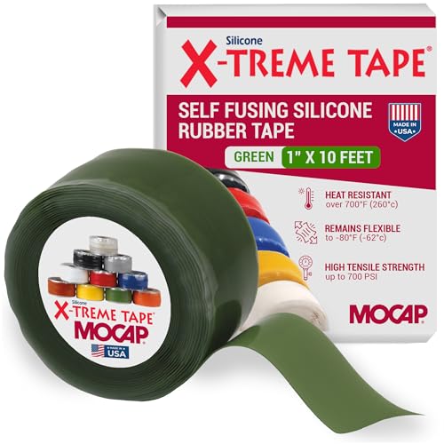 X-Treme Tape MOCAP Heavy Duty Electrical Tape, Self-Fusing Silicone Rubber, Waterproof & Insulating Flexible Tape, Electrical for Hose, Automotive, Outdoor & Repairs - 1