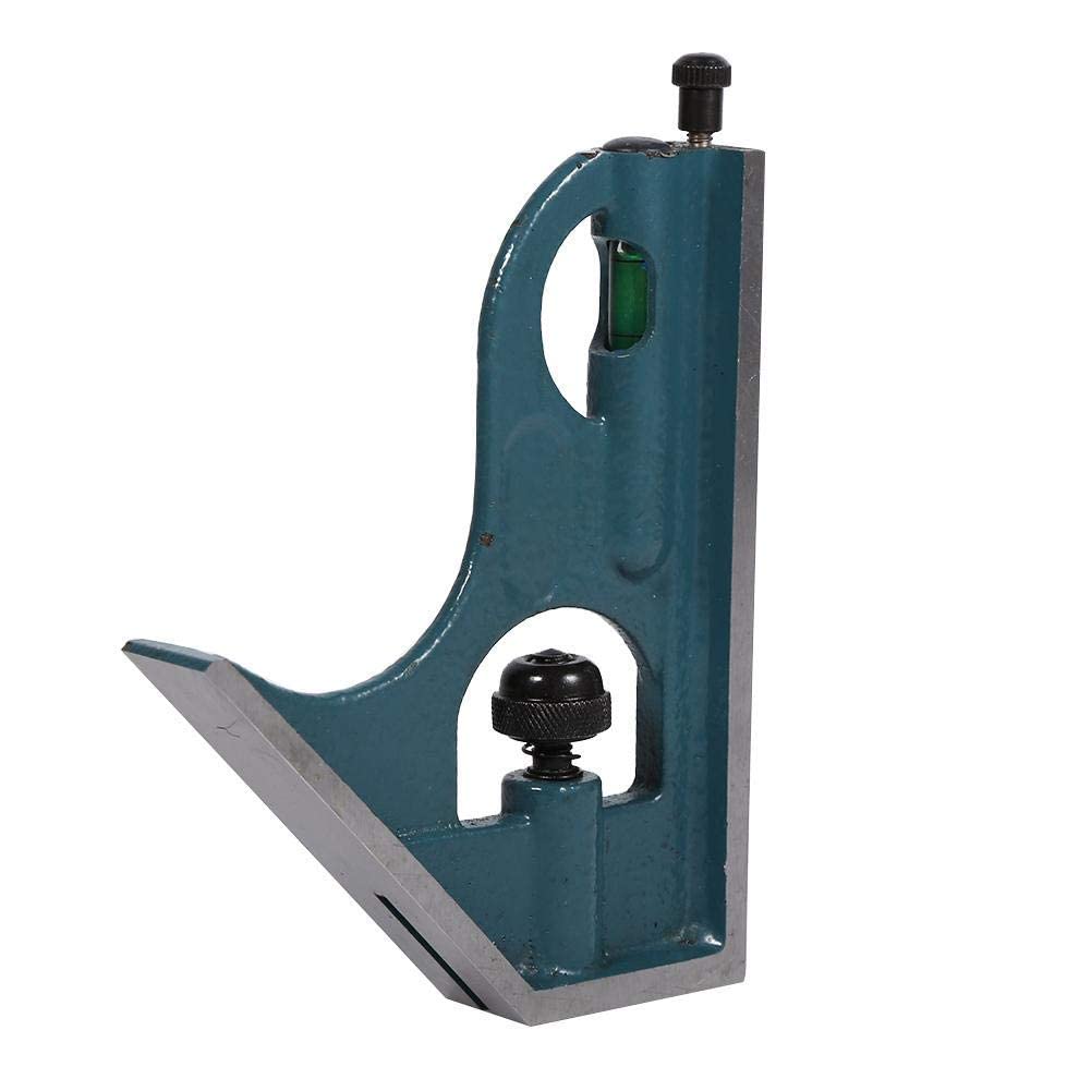 Regla combinada de ángulo de acero inoxidable de 300 mm + transportador de 180º + trazador + pernos de bloqueo reversibles, adecuados para medir, marcar y colocar