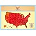 NLLeZ 1 pz Luxury Scratch Mappa Americana Scratch off Mappa di Viaggio Premium Regalo per Camera da Viaggio Decorazione per Ufficio Decorazione murale Adesivi murali Mappa del Mondo