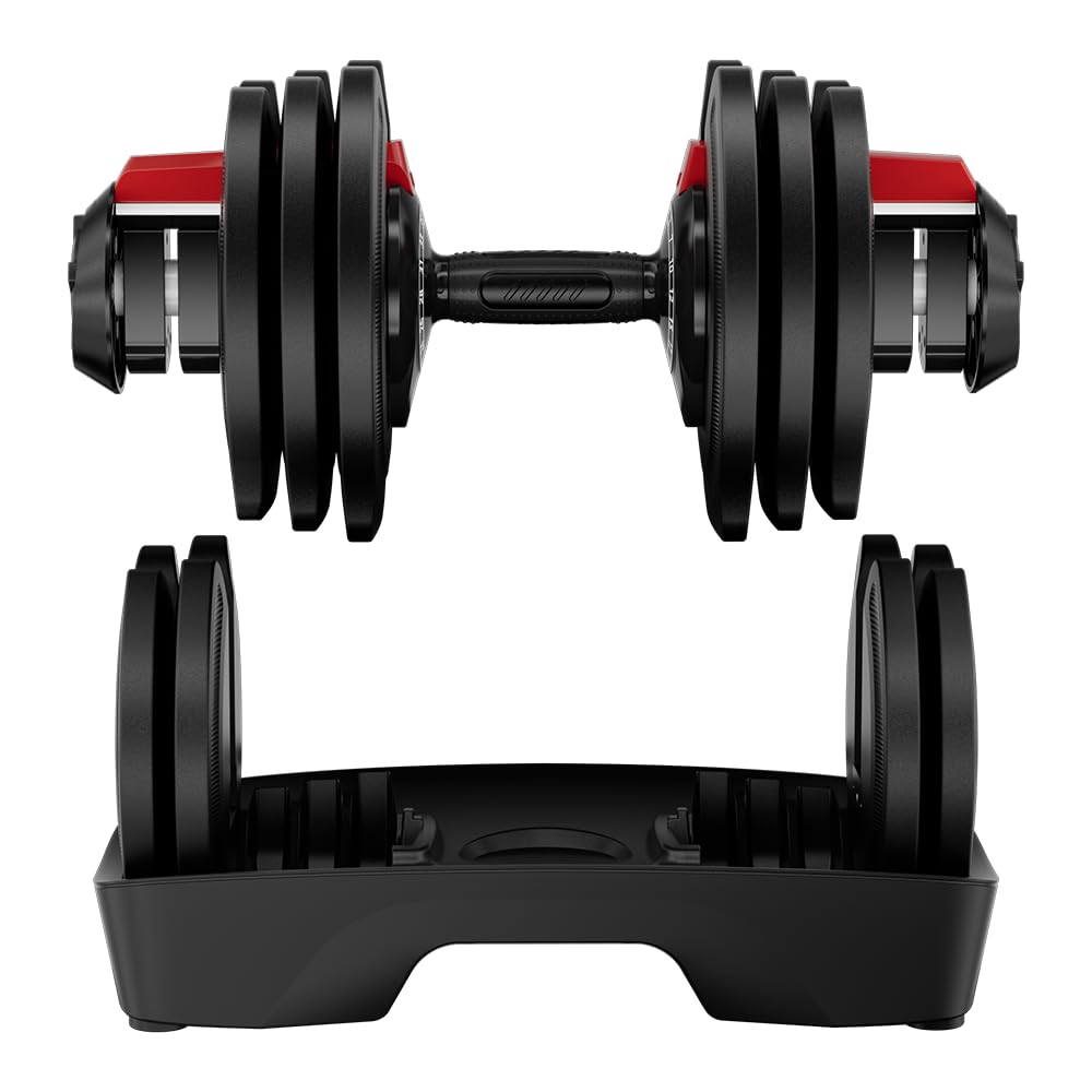 GOVITA NEW Set di Manubri Regolabili A Carico Variabile Pesi bilanciere Allenamento Corpo Home Palestra Casa Manubri Pesanti regolazione rotatoria