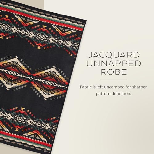 Image of Pendleton Jacquard Unnapped Twin Blanket, 64 x 80 in, Heirloom Virgin Wool