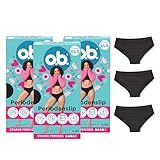 o.b. Periodenslip Größe XS/S, wiederverwendbare Periodenunterwäsche bei starker Periode, Menstruationsunterwäsche für bis zu 12 Stunden Auslaufschutz, auch erhältlich in den Größen M/L, XL/XXL