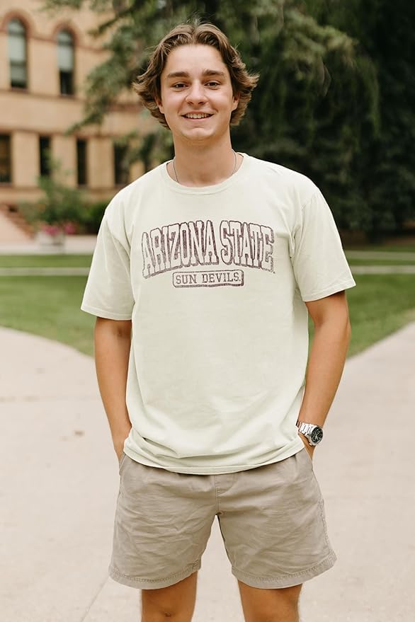 Blue 84 NCAA Unisex-Adult NCAA Officially Licensed T-Shirt Ivory Dyed Ringspun Vintage - Image 2