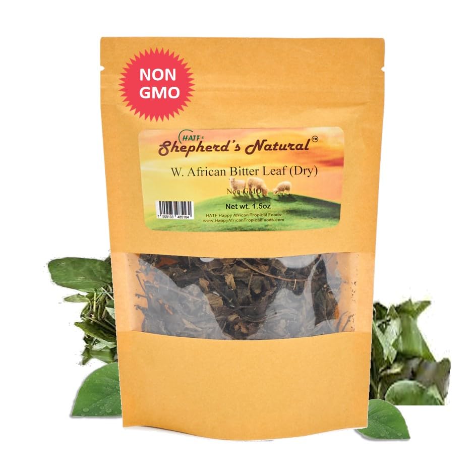 HATF'S SHEPHERD'S NATURAL Premium Quality Bitter Leaf (Dry) by Non GMO. Sand Free 1.5 oz / 42.5 g bag