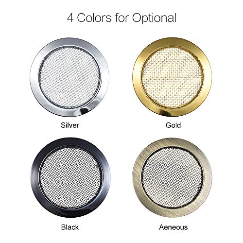 Insertos de furo, Romacci 2pcs inserções de orifício de som com tela preta para guitarras de caixa d