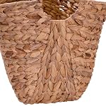 Household Essentials ML-4002 Tall Water Hyacinth Wicker Basket with Handles | Natural, Brown, Natural - Image 5
