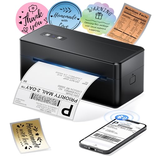 ASprink Thermal Label Printer 4x6, 2410BT Shipping Label Printer for Address Postage Small Business,...