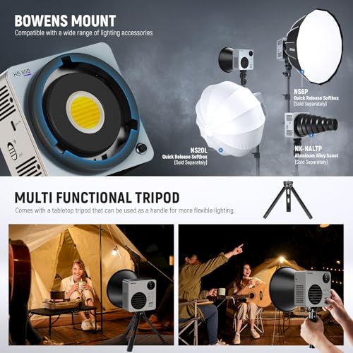 Luz de Video LED Neewer con batería de 72WH y control 2.4G para evitar cables en set 6