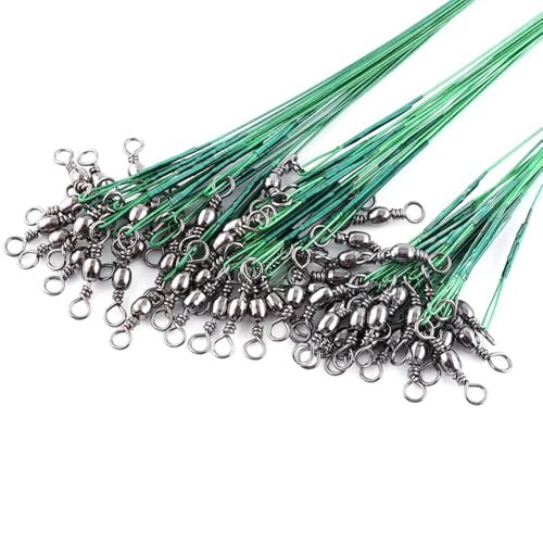60pcs líderes de nylon con giratorios para pesca miniatura 7