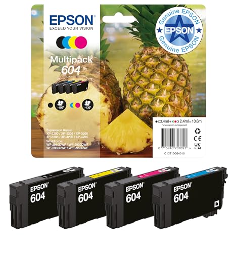Epson 604 Pineapple Genuine Multipack 4-colours Ink Cartridges