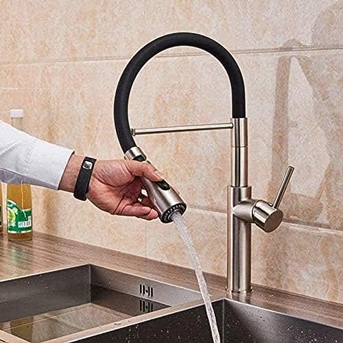 Grifo de cromo alto monomando para lavabo y kit de montaje