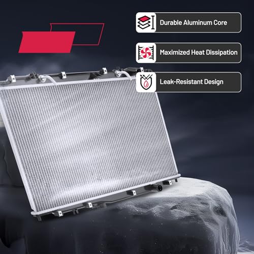 Image of BDFHYK 2270 Aluminum Radiator for Honda Odyssey 1999-2004, Isuzu Oasis 1999