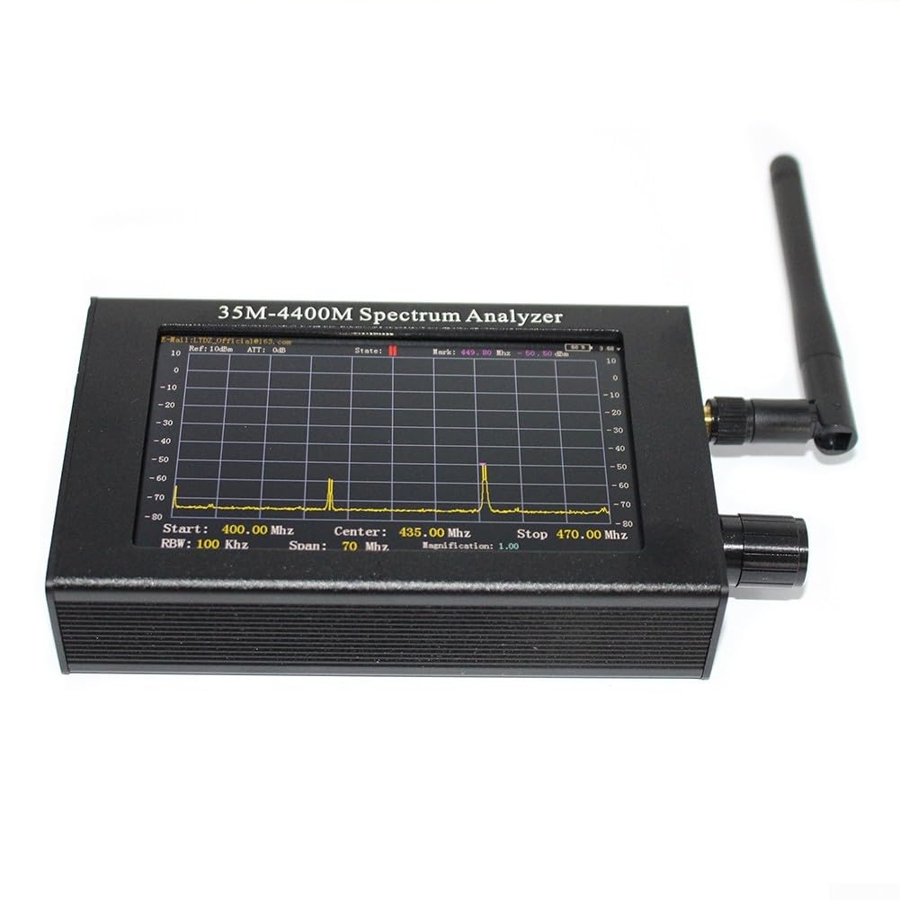 Handgehaltener Spektrumanalysator 35M-4400MHz Mit 4.3 Zoll TFT LCD Farbdisplay Und Aluminiumgehäuse