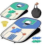 Portable Cornhole Set Corn Holes Outdoor Game - Collapsible 3x2ft Cornhole Boards with 8 Cornhole...
