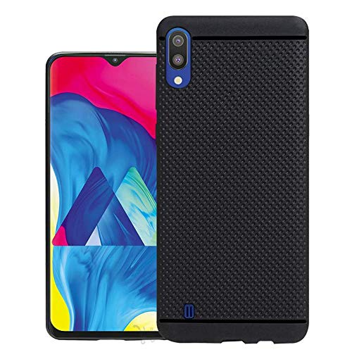 HELLO ZONE Exclusive Dotted Matte Finish Soft Rubberised Back Case Cover for Samsung Galaxy M10 - Black (B07Q1B9PLZ) Amazon Price History, Amazon Price Tracker
