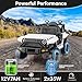 YunTopKids 12V 7AH Ride On Car Toys for Kids Ages 4-8,Electric Cars for Kids,Jeep Power Wheels with Remote Control for Girls Boys Christmas & Birthday Gift,White