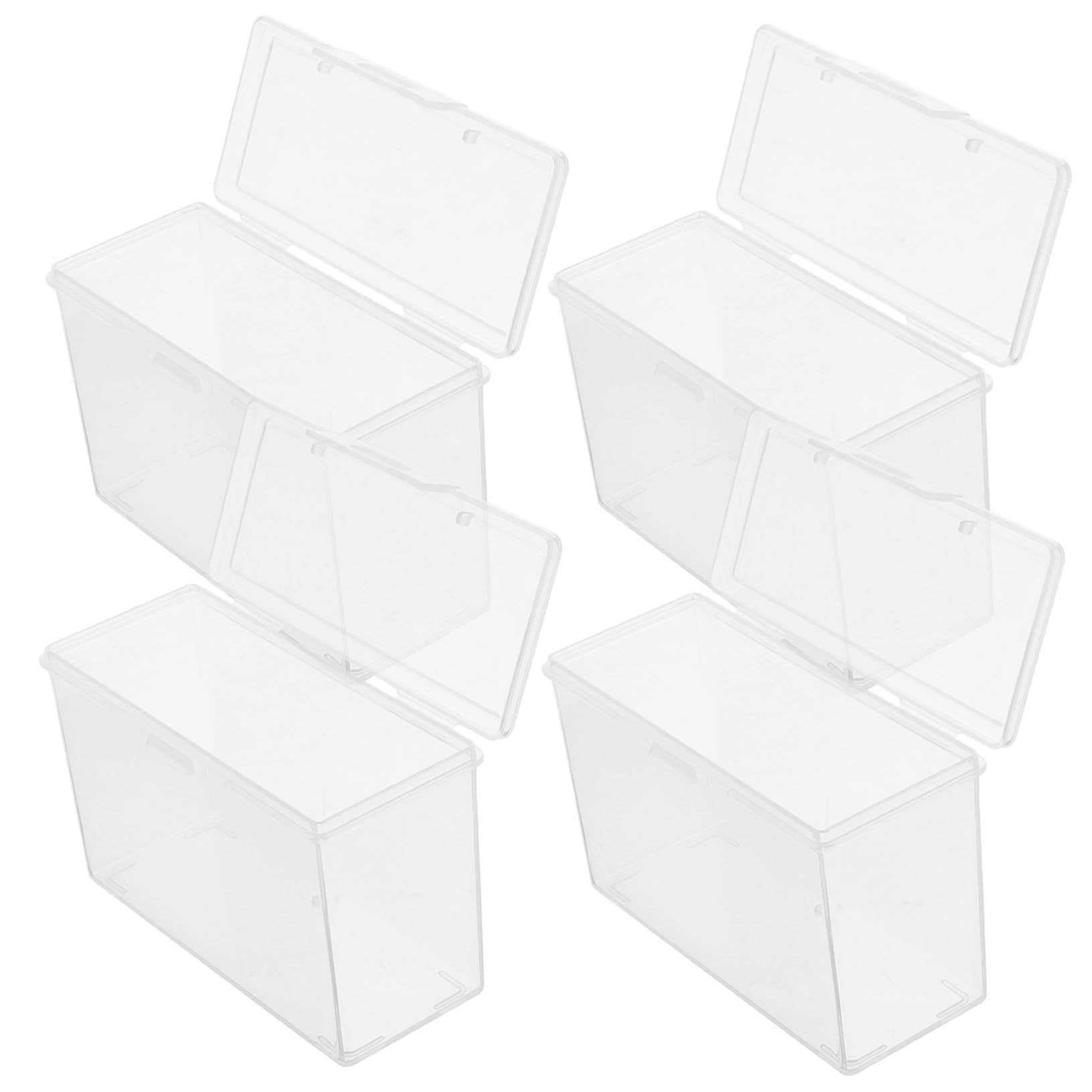 HOOTNEE 4pcs Box Mini Storage Box Photo Organizers Multi-functional Photo Container Photo Keeper Small Objects Organizer Photos Carry Case Greeting Card Organizer Photo Boxes Storage