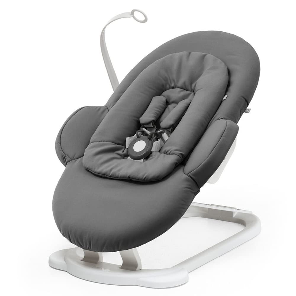 Stokke Steps Bouncer Herringbone Gray White Chassis Baby Products