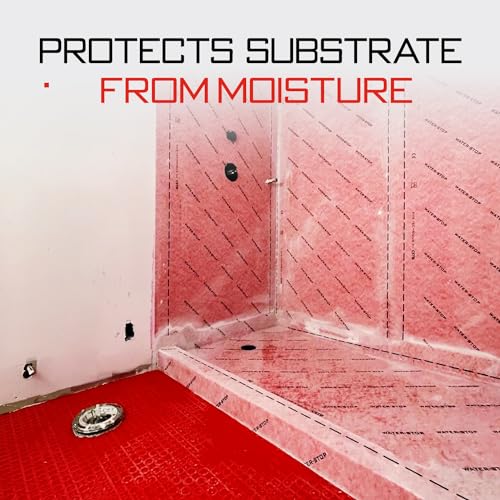GURU USA Water-Stop Shower Waterproofing Membrane Roll, Bathroom Water Blocker, Waterproof Tape for Wall, Tile, Flooring, Crack Isolation, & More, 1 x 30 m (323 ft²) Roll - Image 5