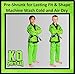 KO Sports Gear – Kids Gi Uniform Set, BJJ Jiu Jitsu Gi, Kimono and Pants, Pre-Shrunk (Green, M1)