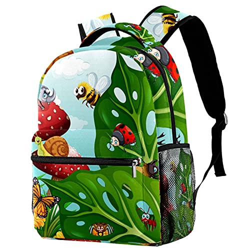 Sac à dos ordinateur portable multicolore au motif arbre à fleurs pour homme et femme